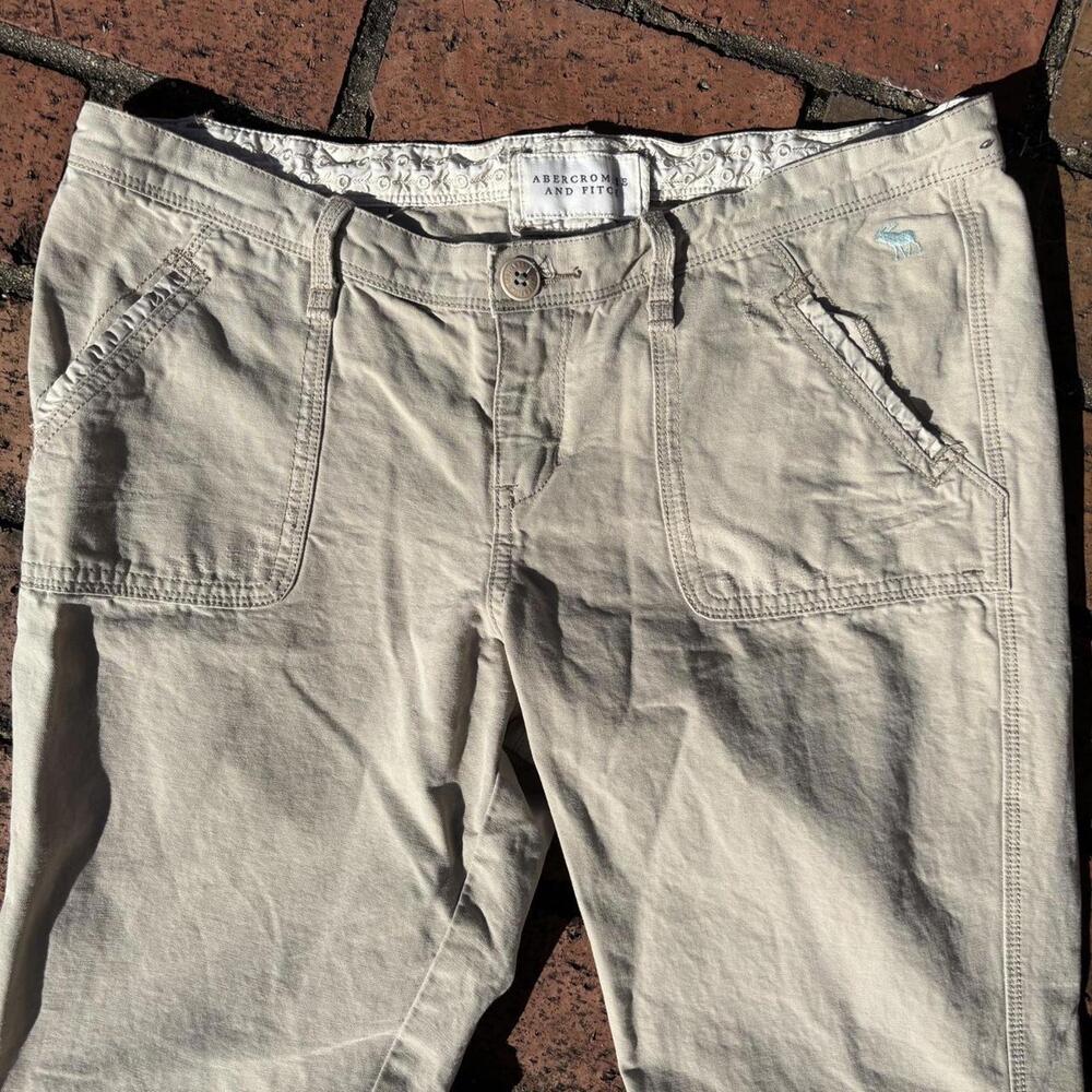 Y2K office‎ siren corporate Abercrombie and Fitch cargo khaki pants - Picture 3 of 6